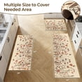thumbnail image 4 of Findosom Floral Non-Slip Kitchen Rugs Set of 3,Washable Kitchen Mat Farmhouse Kitchen Floor Mats Runner for Home Sink Entrance Laundry Hallway,20"x32"+20"x47"+20"x59" Brown, 4 of 8
