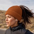 thumbnail image 4 of Lumtrix Beanie Hat for Women Winter Warm Knit Ponytail Beanies Hats Skull Cap Cold Weather Stocking Caps For Winter, Running, Skating, Traveling, Camping, Outdoor Light Brown One Size, 4 of 5