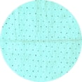 thumbnail image 1 of Ahgly Company Indoor Round Solid Light Blue Modern Area Rugs, 7' Round, 1 of 4