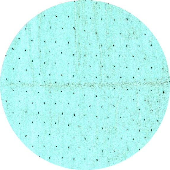 Ahgly Company Indoor Round Solid Light Blue Modern Area Rugs, 4' Round