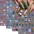 thumbnail image 1 of Adhesivos para uñas Lukmexor con estampado 5D, árbol de Navidad para invierno, 4 unidades, 1 of 9