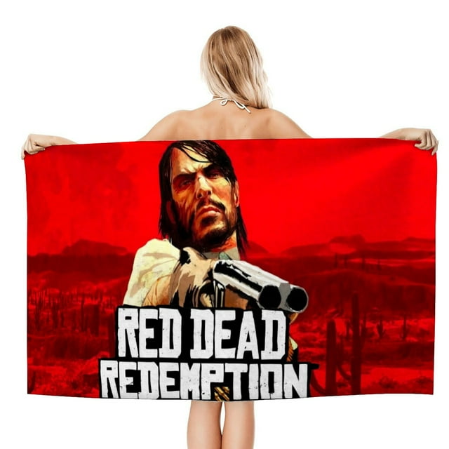Red Dead Redemption Toalla de playa de secado rápido con diseño temático, regalo para mujeres y niñas, ideal para cumpleaños, fans, amantes de la música, uso en la playa o al aire libre, 78 × 160 cm
