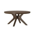 thumbnail image 3 of Plank+Beam Solid Wood Cross Leg Round Coffee Table, 36" Coffee Table for Living Room, Walnut, 3 of 8