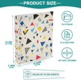 thumbnail image 3 of FORMRS 3 Ring Binder with Pockets 1.5" D-Rings Clip Board 200 Sheets Capacity, Retro Triangles, 3 of 8