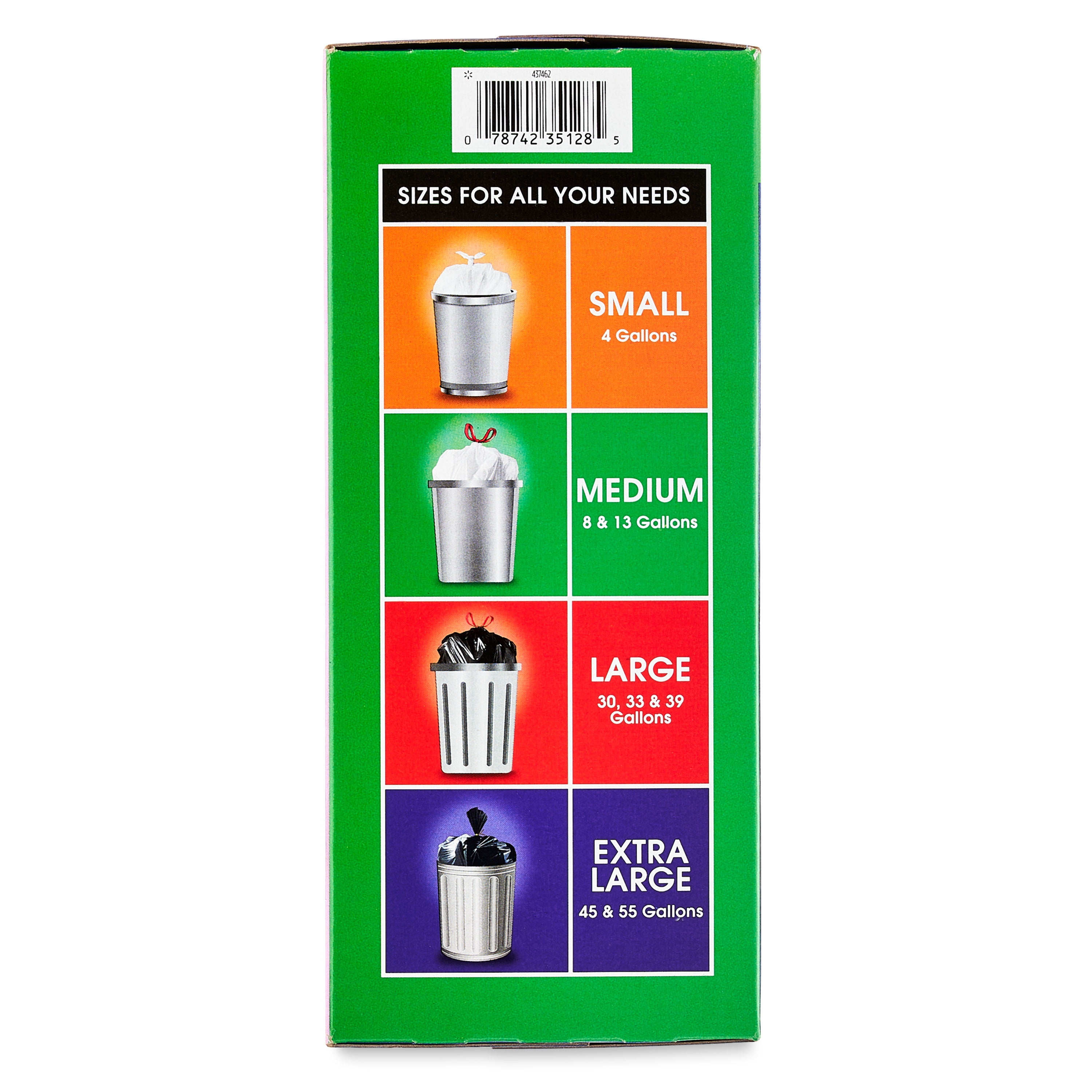 Great Value Strong Flex 13-Gallon Drawstring Tall Kitchen Trash Bags, Fresh  Scent, 120 Bags 
