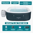 thumbnail image 4 of SaluSpa Ibiza AirJet Inflatable Dark Green Square Hot Tub Spa 4-6 Person with Pump #P08411, 4 of 10