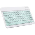 thumbnail image 1 of XIHAMA Ultra Slim Bluetooth Keyboard Portable Mini Wireless Keyboard Rechargeable for Apple iPad iPhone Samsung Tablet Cell Phone Smartphone iOS Android Windows (10 inch Light Green), 1 of 7