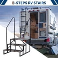 thumbnail image 3 of GloryStar Stable Heavy Duty RV Steps, Universal Stair Ladder with Handrail for Travel Trailers, Pools, and Trampolines, 3 of 7
