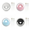 thumbnail image 2 of Yeacher Selfie Ring Light USB Rechargeable Portable Clip-on Selfie Fill Light LED Lamp 3 Levels Lighting for Smart Phone Photography Camera Video Girl Makes up, 2 of 7