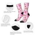 thumbnail image 3 of Rateoe Cute Flamingo for Women Casual Calf Socks - Cute Crew Socks - Thin Soft Above Ankle Socks Size 5-11, 3 of 6