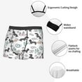 thumbnail image 3 of Gukieu Dachshund Dog Puppy Print Men's Boxer Briefs, High Elastic Moisture Wicking Boxer Briefs Underwear-X-Large, 3 of 5