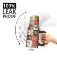 thumbnail image 3 of 40oz Pioneer Flower Floral Print Pattern Insulated Tumbler with Handle, BPA-Free Leak Proof Lid and Straws, Double Wall Vacuum, Hot 12h/Cold 34h, 3 of 6
