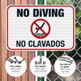 thumbnail image 4 of Bilingual No Diving Pool Sign, English Spanish,, 4 of 8