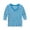 Blue - 484, variant on Aeropostale Womens V-neck Stripe 3/4 Sleeve Graphic T-Shirt, Blue, Juniors, Medium