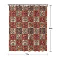thumbnail image 5 of Red Boho Ethnic Floral Patchwork Pattern Shower Curtain 72"x84" ,Bathroom Decorative Shower Curtains Set with 12 Hooks,Modern Waterproof Washable Shower Curtain, 5 of 6