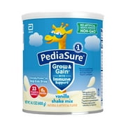 (2 pack) PediaSure Grow & Gain Shake Mix Powder, Vanilla, 14.1 oz Can, 8 Servings
