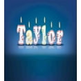 thumbnail image 3 of Taylor Duvet Cover Set Twin Size, Common Given Name in English Happy Occasion Candles Font Design on Blue, Decorative 2 Piece Bedding Set with 1 Pillow Sham, Blue Multicolor, by Ambesonne, 3 of 3