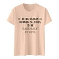 thumbnail image 4 of Camiseta con estampado sarcástico para mujer - Camiseta informal de manga corta con frases divertidas, 4 of 5