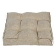 thumbnail image 2 of Square Floor Pillow Linen Fabric Tufted Chair Cushion, Seat Cushion Chair Pad Yoga Meditation Tatami 19.5"x19.5", 2 of 8