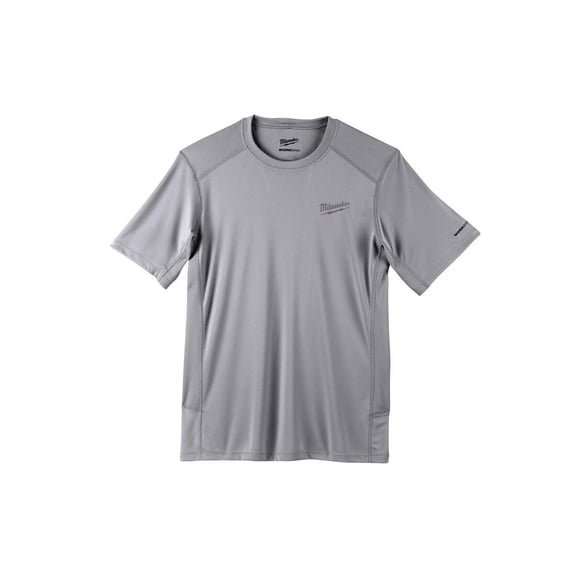 Milwaukee 414G-M Tee Shirt Workskin M Short Sleeve Men's Crew Neck Gray Lightweight Performance Gray