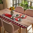 thumbnail image 3 of Valentine's Day Table Cloths for 5 Foot Rectangle Tables, Romantic Red Truck Love Wood Plaid Brown Patio Waterproof Elastic Fitted Tablecloths, Washable Rectangular Table Cover for Camping, 3 of 8