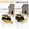 thumbnail image 4 of PPOLB Universal ATV/UTV Snow Plow Kit - 48"/60" Steel Blade, 5-Position Angle, Heavy-Duty Frame, Quick Mount (Winch Sold Separately) - Yellow, 4 of 7