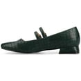 thumbnail image 2 of Journee Womens Gredah Double Buckle Mary Jane Dress Flats, Widths Available, 2 of 9
