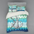 thumbnail image 2 of Ambesonne Anchor Bedding Set 3 Pcs, Nautical Chevron Zigzags, Twin XL, Multicolor, 2 of 3