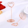 thumbnail image 3 of 24PCS Heart Shape Photo Holder Stands Table Number Holders Paper Menu Clips for Wedding Banquet Party (Rose Gold), 3 of 7