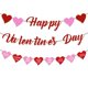 thumbnail image 1 of Guirnalda FHRKA Día de San Valentín Corazones Brillantes Rojos y Rosados, 1 of 7