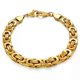 thumbnail image 1 of Punk 8mm Byzantine Chain Link Bracelet Male 21cm Gold Silver Color Stainless Steel Hand Chain Bracelet for Men Jewelry Gift, 1 of 5