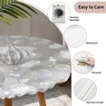 thumbnail image 3 of Grey Christmas Balls Round Tablecloth for 36-44 Inch Tables, Fitted Table Cover with Elastic Edge, Xmas Balls Gray Waterproof Outdoor Table Cloth Protector for Patio Garden Dinner Picnic, 3 of 9