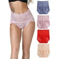 thumbnail image 1 of Women's Underwear Breathable High Waisted Sexy Lace Panties,4 Pack, 1 of 6