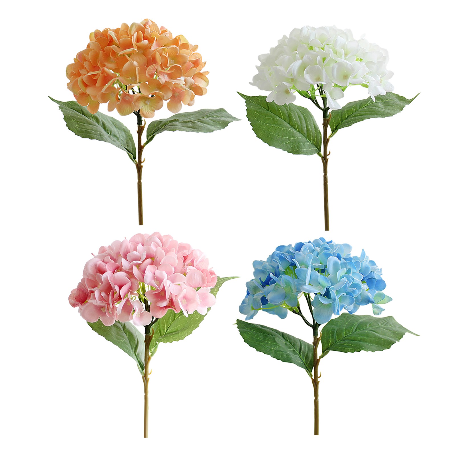 Artificial Silk Hydrangea Flowers Bouquets Faux Hydrangea Stems For ...