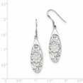 thumbnail image 2 of Sterling Silver Rhod-Plated Polished Fancy Flower Dangle Earrings (45 X 10) Made In Thailand qe11995, 2 of 2