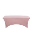 thumbnail image 3 of Efavormart 6FT Rectangular Stretch Spandex Tablecloth for Wedding Kitchen Dining Events - Dusty Rose, 3 of 11