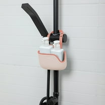 Silicone Sink Caddy with Hanging Bag, Adjustable Strap for Kitchen Faucet, Double Basket Sponge Holder with Drain Holes