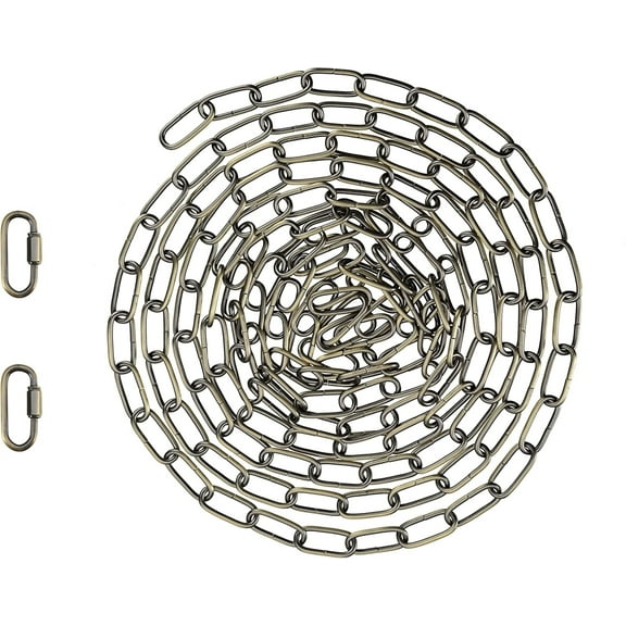 Aspen Creative 21117-51, 17 Feet Heavy Duty Chain & Quick Link Connector in Antique Brass, 9 Gauge