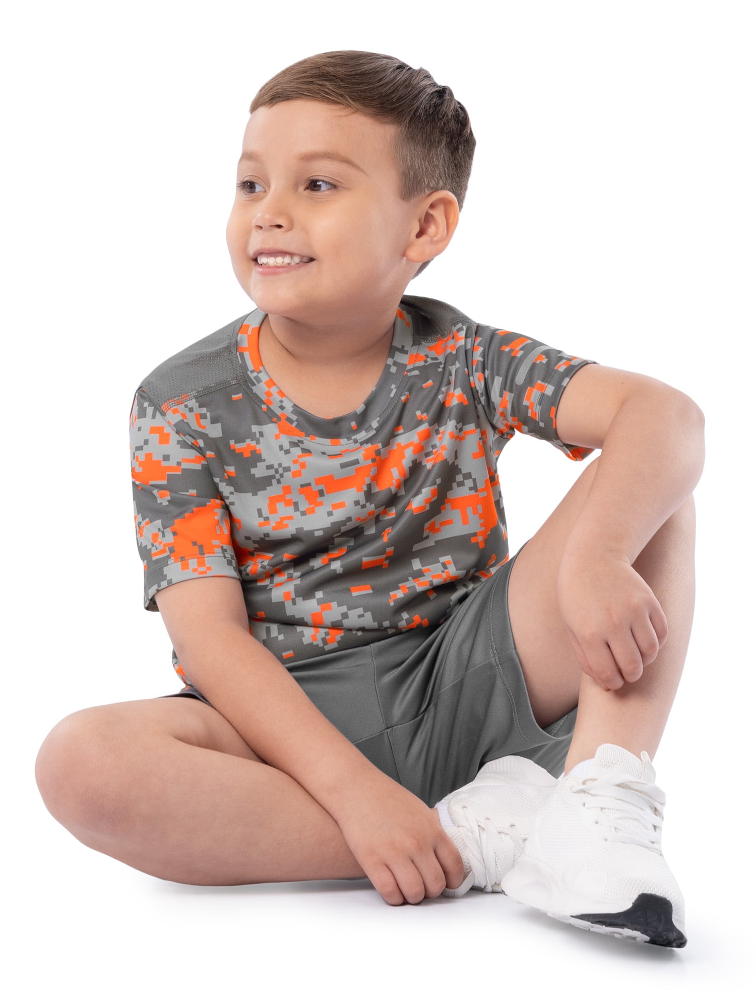 Athletic Works Boy's Short Sleeve Core Active T-Shirt 2-Pack, Sizes 4-18 & Husky