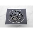 thumbnail image 2 of Kingston Brass BSF6360C Watercourse Floral 4-Inch Brass Square Grid Shower Drain with Hair Strainer in Polished Chrome, 2 of 7