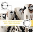 thumbnail image 6 of Boho Black Brown Blackout Curtains for Bedroom/Living Room, Thermal Insulated Kitchen Curtains, Geometric Southwestern Ethnic Vintage Grommet Darkening Window Treatment Drapes 52"x72"x2, 6 of 8