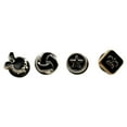 thumbnail image 1 of Toystoory 30 piezas de botón de vástago de camisa, ropa de repuesto, abrigo, pantalones, botones de Metal, insignia de gemelos, accesorios de Tela de costura y artesanía Negro/18-21, 1 of 6