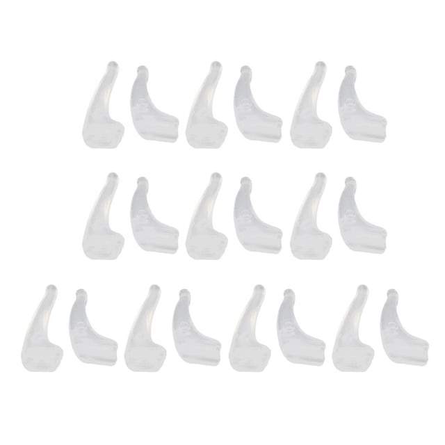 10 pares de gafas antideslizantes Gafas de punta de gancho para la oreja Soporte de templo de agarre transparente Sunnimix Gafas Punta de gancho para la oreja