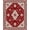 Red, Pattern 2, variant on ODIKA 6'x9' Machine Washable Non-Slip Area Rug, Palace Lattice Blossom Swirl Enchanting High Traffic Rug, Ivory, 665881