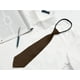 thumbnail image 5 of Pre-atado Color sólido Formal Casual Novio Corbatas con cremallera Corbata ajustable con cremallera para hombres marrón One Size, 5 of 6