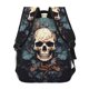 thumbnail image 4 of Balery Vintage Leaf Flower Skull Mochila Escolar Impresa, Mochila Ligera para Viajes Casual, Mochila Duradera y Cómoda Multifuncional, Mochila para Laptop-One Size, 4 of 5