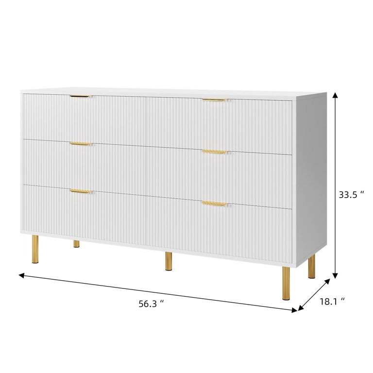 white and gold dresser walmart Kendanport Brown/White Dresser main image 1