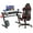 Black/Red, variant on Goplus Z-Shaped Racing Style Desk &  Massage Gaming Chair Set for Home Office Red