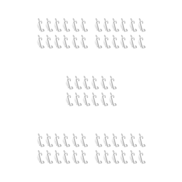 Advancent 50 Pieces Curtain Rail Hooks Home Fixators Tools Fixing Hangers Plastic Fittings Gliding Track Clips Curtains Tracks Hardware Blanco 5piezas