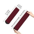 thumbnail image 4 of Naloa Maroon Ankle Socks for Women Non Slip Socks No Show Socks Classic Low Cut Casual Socks Casual Socks, 4 of 7